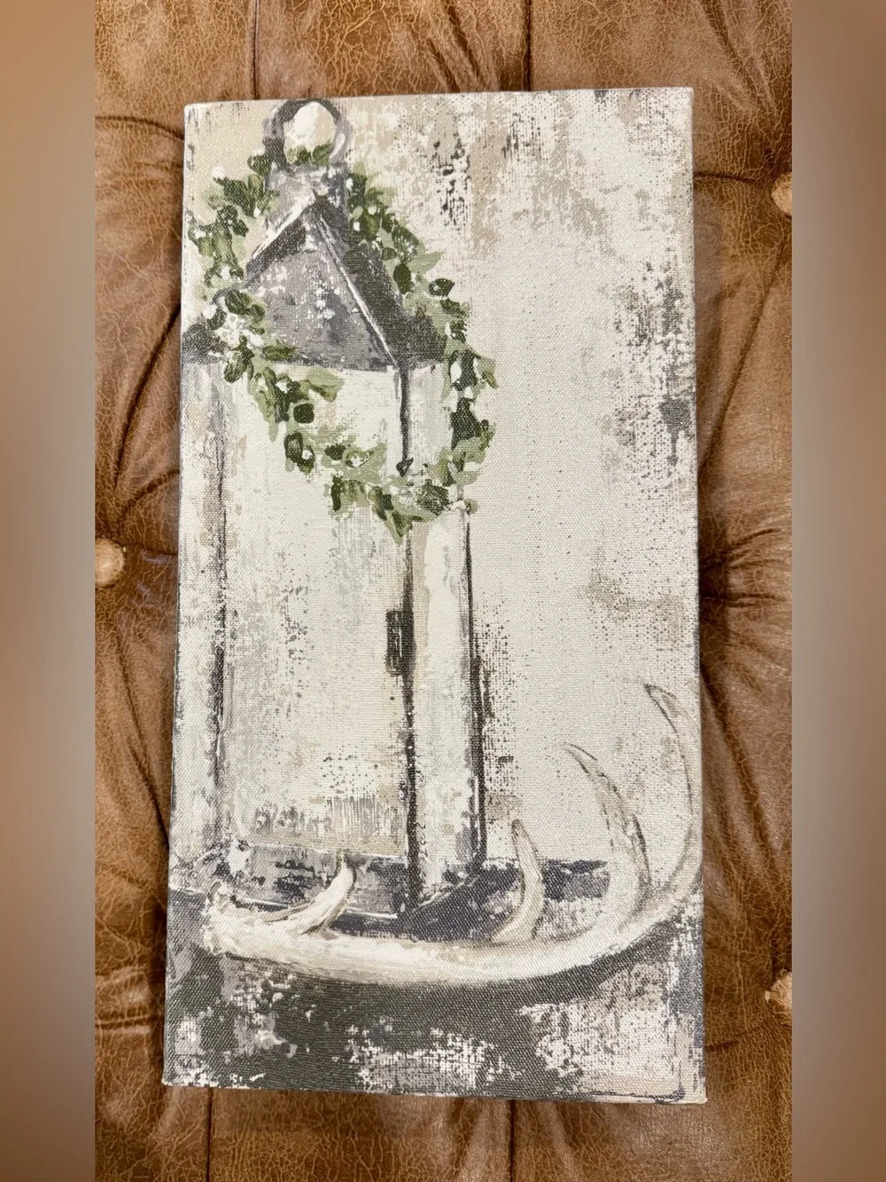 2 piece Neutral Green Topiary Pair Canvas Wall Art